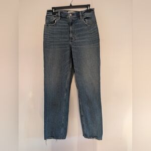 Abercrombie & Fitch Straight Leg Blue Jeans curve Ultra High Rise